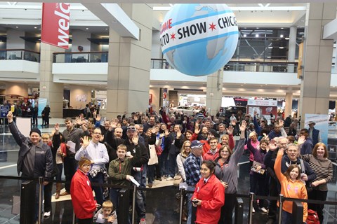 Chicago Auto Show Globe & Ticket Lobby