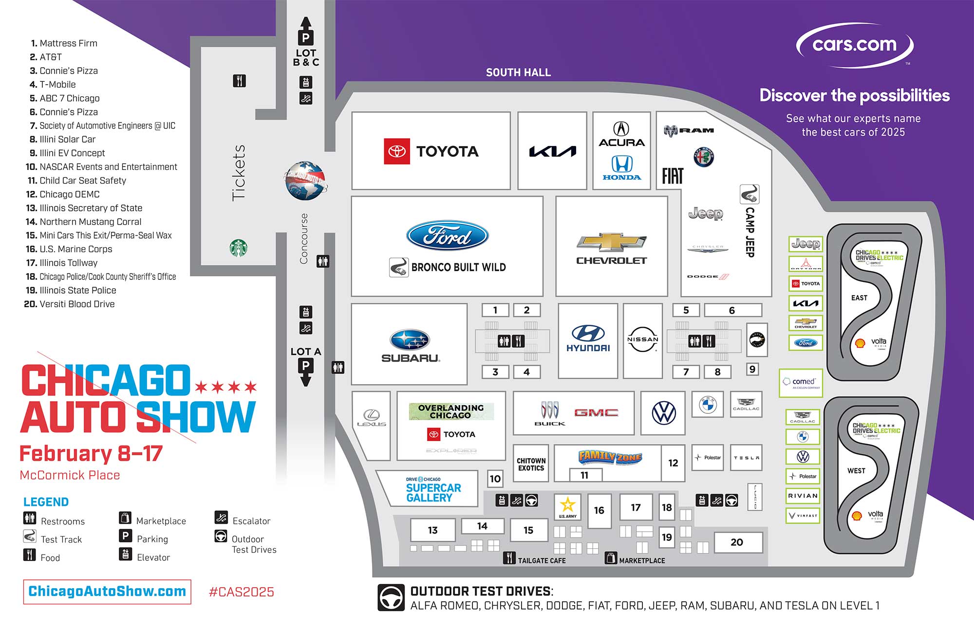 2025 Show Floor Map About Chicago Auto Show