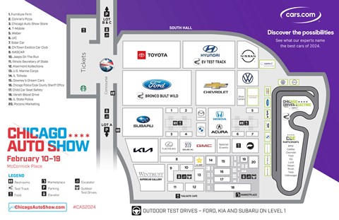 2024 Chicago Auto Show Map