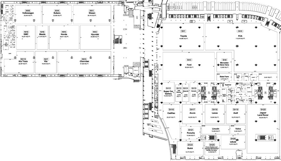 Exhibitor Floor Plan Exhibitor Chicago Auto Show