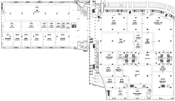 Exhibitor Floor Plan Chicago Auto Show